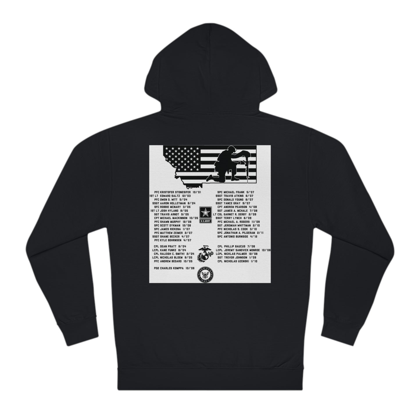 Black Unisex Hooded Sweatshirt