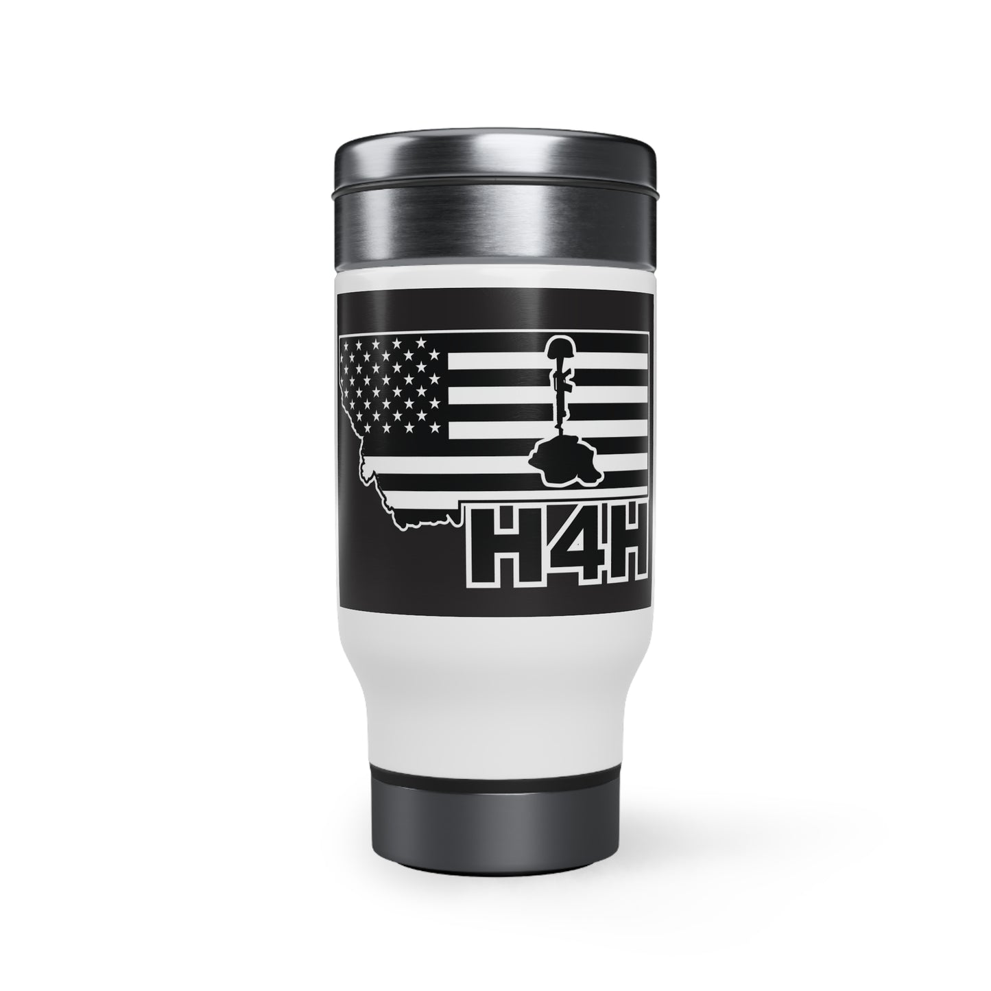 Stainless Steel Travel Mug with Handle, 14oz