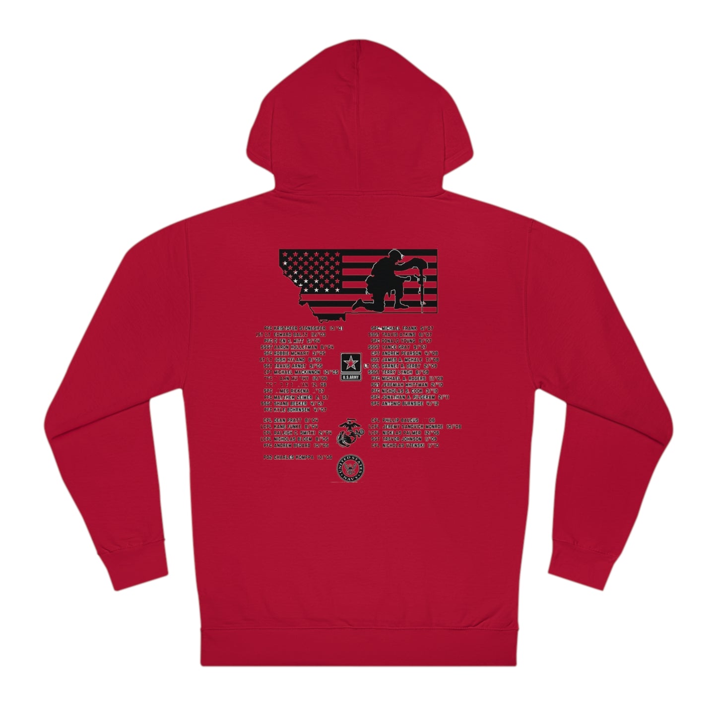 Red Unisex Hooded Sweatshirt